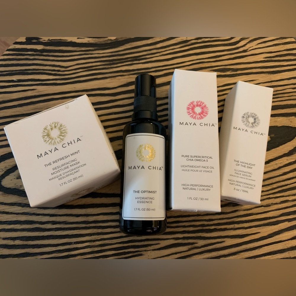 Maya Chia Bundle- Mask, Oil, Highlight & Essence